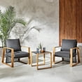 thumbnail image 1 of HOMETRENDS Sienna 3-Piece Patio Chat Set - Black, 1 of 9