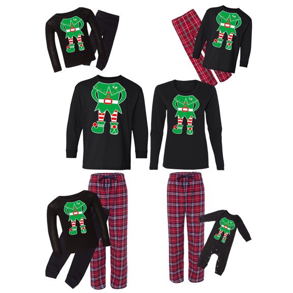 Awkward Styles Family Christmas Pajamas Set Red Elf Matching Sleepwear