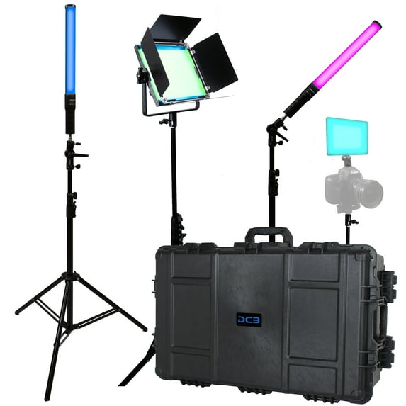 Dracast X Series LED Lighting Kit 12 (x1 DRX500RGB, x1 DRX240RGB, x2 DRXLT400)