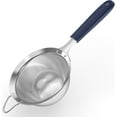 thumbnail image 1 of U-Taste Medium Fine Mesh Strainer: 18/8 Stainless Steel 4.73in 30 Mesh Kitchen Food Sieve with Sturdy Riveted Silicone Handle, Heavy Duty Deep Handheld Metal Colander for Rice, Quinoa (Blue), 1 of 9