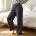 thumbnail image 4 of Diufon Fleece Sleep Pants for Women Elastic Waist Fall Winter Warm Pajama Pant Plush Cozy Homewear Lounge Bottoms, 4 of 7