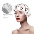 thumbnail image 5 of Cute Cartoon Cow Head_A Shower Cap, Reusable Bath Hair Hat for all Hair Lengths Hair Cover with Elastic Band Double Waterproof Layers Bathing Hat, 5 of 5
