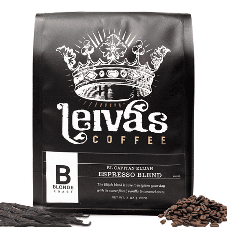 Leiva’s Whole Bean Blonde Espresso (8oz), Roasted to Order, Micro-Lot Guatemalan Beans – El Capitan Elijah Espresso Coffee Beans w/ Floral, Citrus & Caramel Notes - Low Acidity Blonde Roast