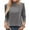 Dark Gray, variant on Ladies' Fashion Solid Color Fleece Ruffled Mock Neck Pullover Waveselvedge Half High Neck Long Sleeve Thickened Top