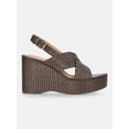 thumbnail image 2 of Time and Tru Women's Crossband Wedge Sandals, 2 of 6