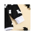 thumbnail image 5 of Gureui Toddler Infant Baby Boys Girls Halloween Romper, Cartoon Ghost/Bat Print Long Sleeves Round Neck Jumpsuit, 5 of 9