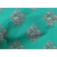 thumbnail image 5 of oneOone Cotton Poplin Turquoise Green Fabric Block Craft Projects Decor Fabric Printed By The Yard 42 Inch Wide, 5 of 5
