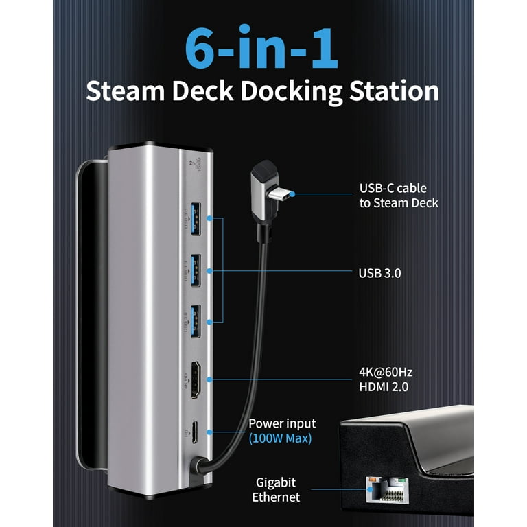 その他 Steam Deck 1TB OLED docking Station Amazon.com: Steam Deck Dock 6-in-1 Docking Station for Steam