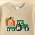thumbnail image 5 of yboeqw Toddler Baby Boys Clothing Outfits 2 Piece Trendy Print Long Sleeve Round Neck T-Shirt and Relaxed Fit Pants Sets Dark Green,Size 18-24 Months, 5 of 7