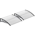 thumbnail image 1 of Gymax Auvent d'Entrée Extérieur 2 Pcs pour Terrasse Extérieure, Surplomb avec Cote UPF50+, Gris, 1 of 10