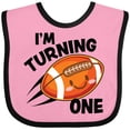thumbnail image 3 of Inktastic Birthday I'm Turning One with Football Boys or Girls Baby Bib, 3 of 4