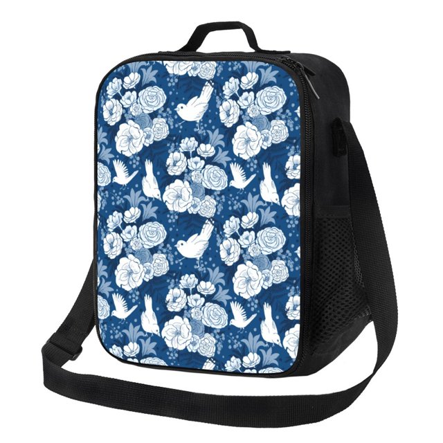 Fotbe Rose Flowers Lonchera Bolsa de Almuerzo para Hombres y Mujeres, Lonchera de Gran Capacidad, Bolsa de Almuerzo Reutilizable, Bolsa Térmica Aislante