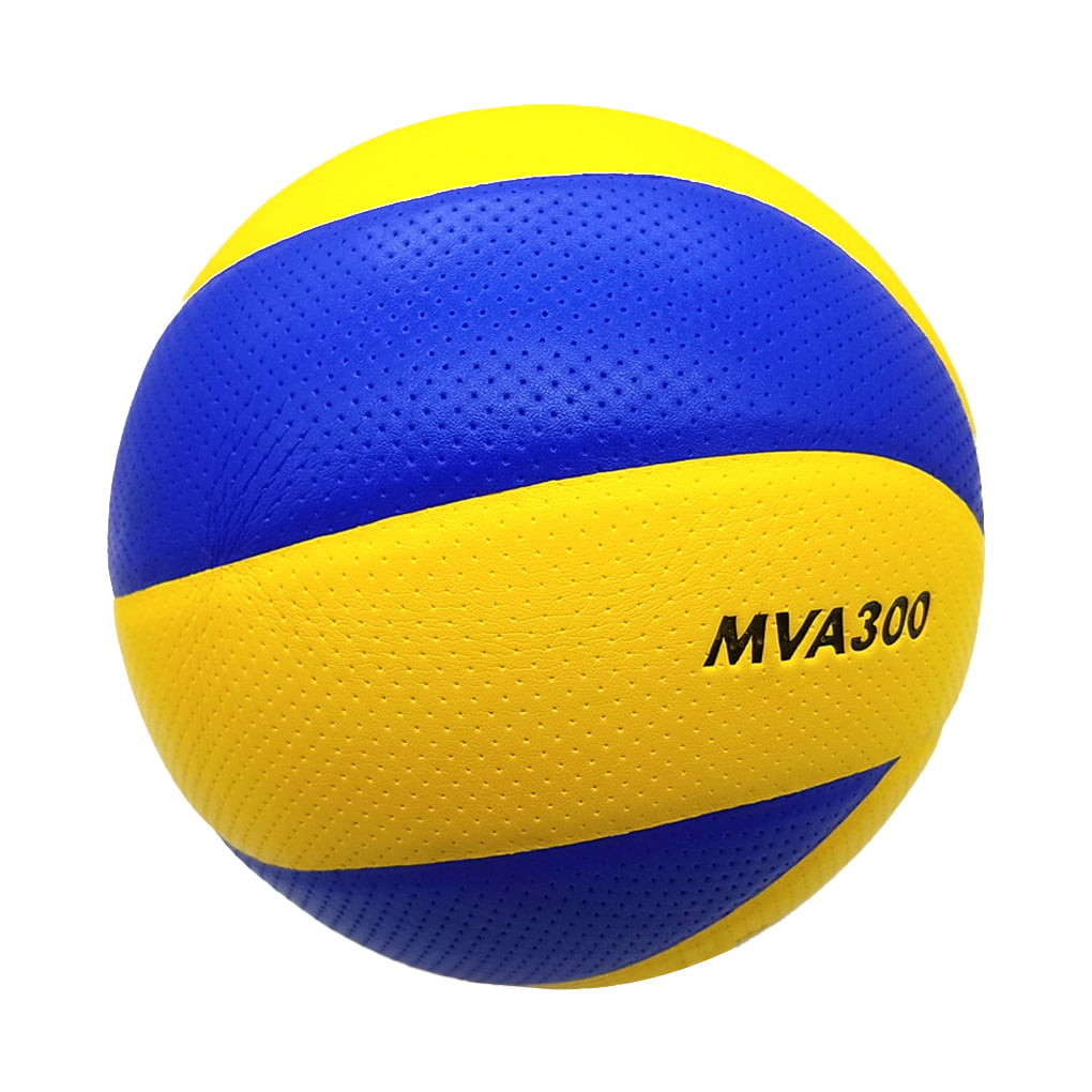 Mikasa Volleyball Ball Soft Touch Indoor Outdoor Beach Game Spiral Yellow Blue 