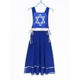 thumbnail image 3 of iiniim Womens Praise Dance Tunic Overlay Tunic Lace-up Sides Split Sleeveless Liturgical Worship Dress A Blue L, 3 of 7