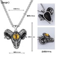 thumbnail image 2 of HOOUN Men's Vintage Stainless Steel Bull Head Pendant Lucky Necklace Jewelry Wholesale, 2 of 5