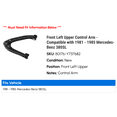 thumbnail image 2 of Front Left Upper Control Arm - Compatible with 1981 - 1985 Mercedes-Benz 380SL 1982 1983 1984, 2 of 2