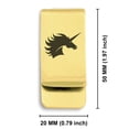 thumbnail image 2 of Stainless Steel Mythical Unicorn Head Classic Slim Money Clip Credit Card Holder, 2 of 2