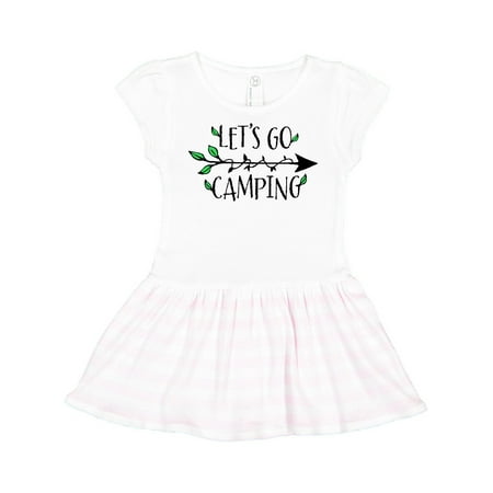 

Inktastic Let s Go Camping- arrow and leaves Gift Toddler Girl Dress