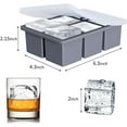 thumbnail image 5 of Large Ice Cube Tray for Whiskey: Big Square Ice Cube Maker for Cocktail - 3Pack Silicone Old Fashioned Ice Cube Trays - 2inch Huge Cubed Ice Trays for Whisky, 5 of 5