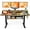 Brown, variant on Kyspho Electric Standing Desk with LED & Storage, 55" x 28" Height Adjustable Computer Desk, C-Clamp Mount Compatible Ergonomic Table for Home Office, Brown