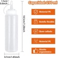 thumbnail image 2 of Botella de Exprimida para Condimentos, 3 Pcs Botellas de Plástico para Condimentos de Exprimible con Embudo, Botellas Exprimibles Rellenables para Ketchup, Salsas, Jarabe, Condimentos y Artes, 2 of 4