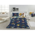 thumbnail image 4 of Gouchee Home Moon Space Queen Duvet Cover Set – 3pc Kids Bedding with Reversible Outer Space Design, 4 of 4