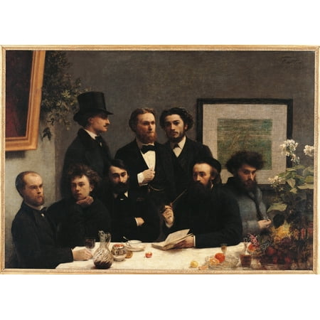 Coin De Table - Table Corner (Coin De Table) From The Left Paul Verlaine Stretched Canvas - (24 x 18)