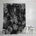 thumbnail image 3 of Shower Curtains for Bathroom, Black Coastal Waterproof Fabric Shower Curtain, Nautical Ocean Starfish Seashells Coral Decorative Bathroom Curtain for Bathtub, 66"x72", No Hooks Included, 3 of 9