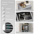 thumbnail image 6 of Giantex Floor Storage Cabinet, Multifunctional Freestanding Bathroom Storage Cabinet with Two Adjust Shelves, Ideal for Bathroom, Living Room or Bedroom (Grey), 6 of 9