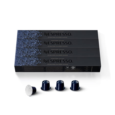 Nespresso Ispirazione Palermo Dark Roast Coffee Pods  40 Ct (4 Boxes of 10)