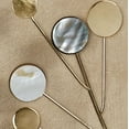 thumbnail image 5 of Modern Aaralynne Capiz Shell Branch Metal Wall Art Gold Ivory and Iridescent Blue, 5 of 5