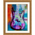 thumbnail image 2 of Stephen Chambers 25x32 Gold Ornate Wood Framed With Double Matting Wall Art Titled - Painted Precision Bass, 2 of 6