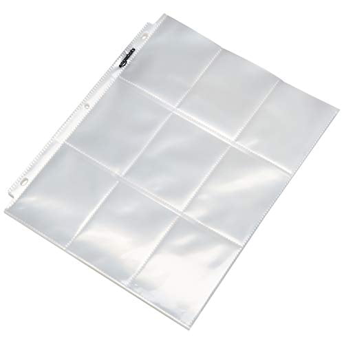 Basics 9 Sleeve Card Protectors Binder Sheet 100Pack
