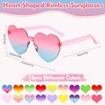 thumbnail image 6 of 12 Pairs Heart Sunglasses for Women Party Favors Fun Heart Glasses Rimless Candy Color Glasses Heart Shaped Sunglasses for Bachelorette Party Favors,Birthday Favors, 6 of 7