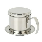 kiskick Portable Stainless Steel Coffee Dripper - Reusable Filter Drip Pot Cup Cookware for Travel