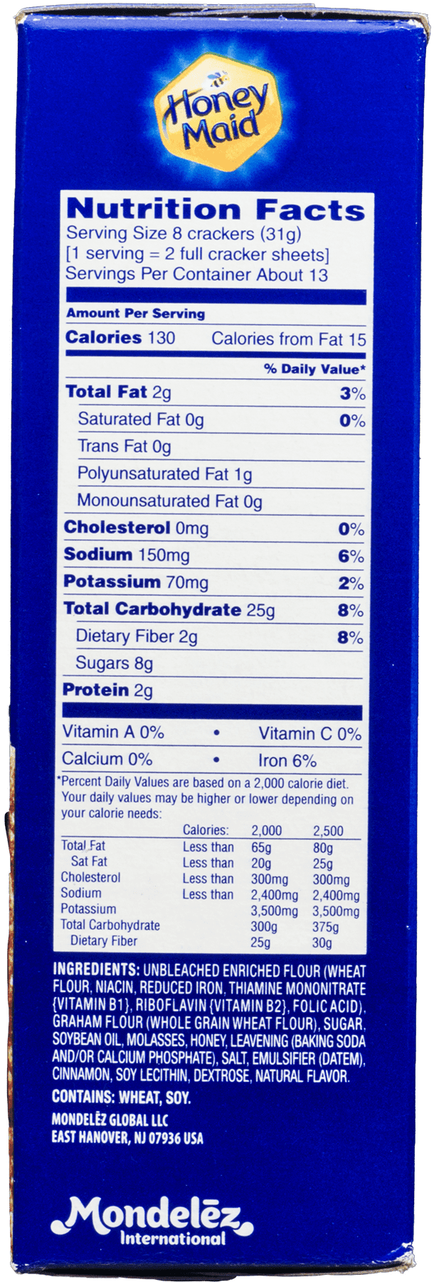 honey graham crackers nutrition facts