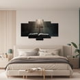 thumbnail image 3 of ZHONGYUTONG Cross Canvas Wall Art 5 Piece Holy Bible and Cross Pictures Christian Religious Painting for Church Prayer Room Decor Framed (16x24inx2pcs 16x32inx2pcs 16x40inx1pcs), 3 of 5