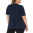 thumbnail image 3 of Wright's Women's Plus Size Short Sleeve Crew Neck Classic Peplum Top/Blouse, 1X-4X, 3 of 6