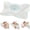 White, variant on JIOABL Queen Size Ergonomic Contour Memory Foam Pillows, Cervical Neck Pillow with Cooling Case for Neck Pain Relief, Light Grey