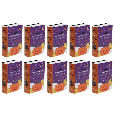 

1/5/10pcs Halloween Book Packaging Box Book Shape Candy Bags Halloween Paper Candy Storage Boxes For Trick Or Goodie Gift Dessert Jewelry Cookie Bags Party