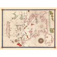 thumbnail image 3 of Martines 14x11 Black Modern Framed Museum Art Print Titled - Mediterranean Sea Ports - Martines 1587, 3 of 5