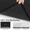 thumbnail image 3 of Enyhom Bathroom Rugs Sets of 3, Absorbent Bath Mat Non Slip Washable Bath Floor Rugs, Black, 3 of 7