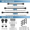 thumbnail image 4 of Urbanest Adjustable Double Curtain Rod Set Fluted Ball Flat Button Finials – 1″ Front & 5/8″ Back Rod With Black Rod, 28–48 Inches, 4 of 6