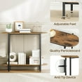 thumbnail image 4 of Narrow Console Table, 2-Tier Small Entryway Table, 29.5" Thin Sofa Table with Storage, Behind Couch Table, Display Table, for Living Room, Hallway, Entryway, Rustic Brown and Black CT01BR, 4 of 8