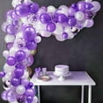 thumbnail image 3 of 134 PCS Purple Balloon Arch Garland Kit White Confetti Balloons for Wedding Girls Birthday Graduation Baby Show Party Decoration (112pcs set), 3 of 7