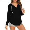 thumbnail image 2 of Posijego 2024 Spring Women's Hoodie Lightweight Long Sleeve Shirts Casual Hooded Sweatshirt Top Plus Size, 2 of 5