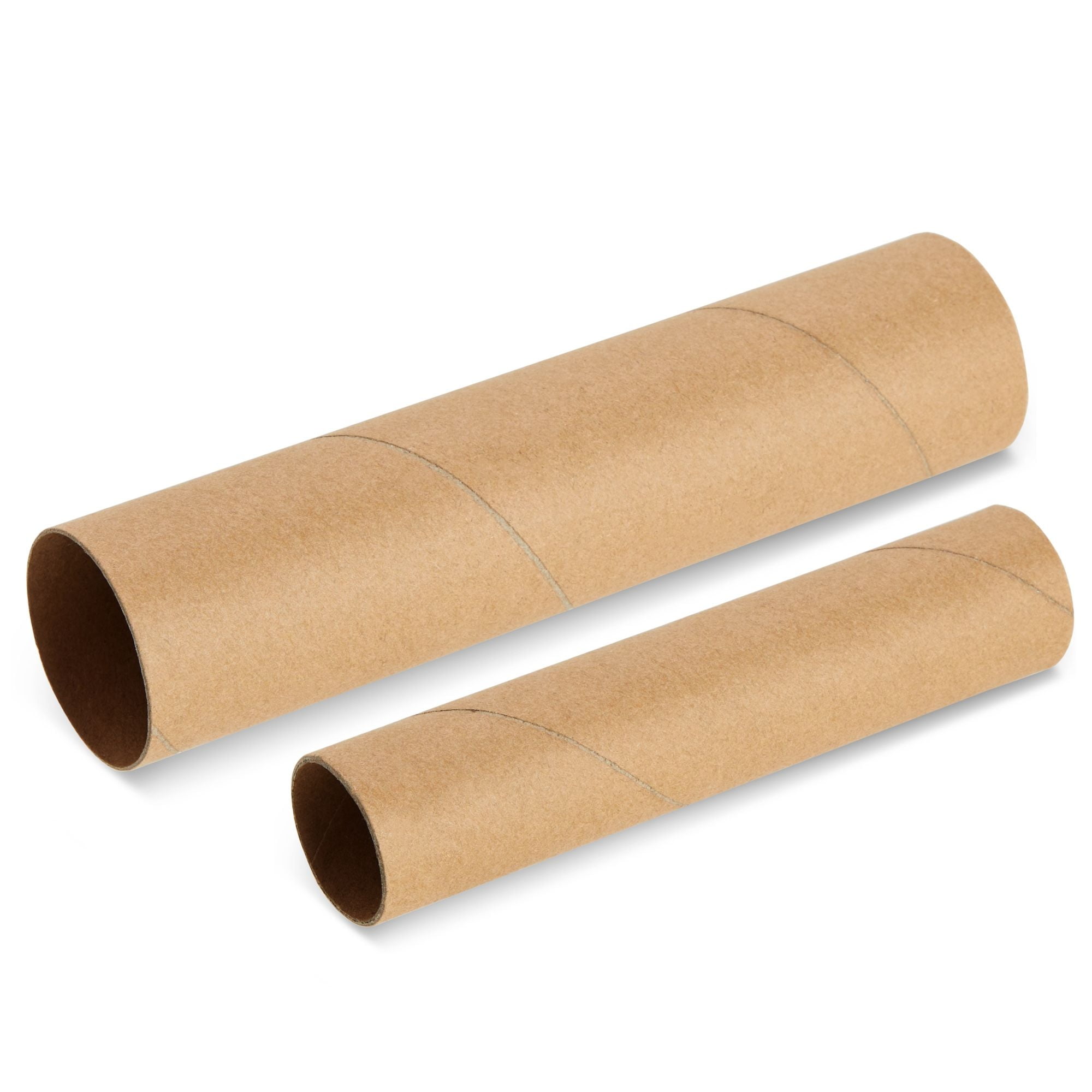 50 Empty Brown Cardboard Rolls for Crafts, DIY Projects, 2 Sizes, 6 and 7.5  In