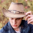 thumbnail image 4 of Baohd Men S Sunshade Cowboy Hat Fashionable And Functional And Color Scheme Is Versatile And Not Picky Matte Brown, 4 of 6