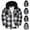 Black, variant on Dovford Men's Flannel Hoodie Shirts Casual Button Down Plaid Shirt Jackets for Men Long Sleeve Stylish Hooded with Pocket