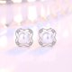 thumbnail image 1 of ATHENA Joyería Mujeres Pendientes Plata Stud Original 925 Diamante Perla Moissanite M026, 1 of 4